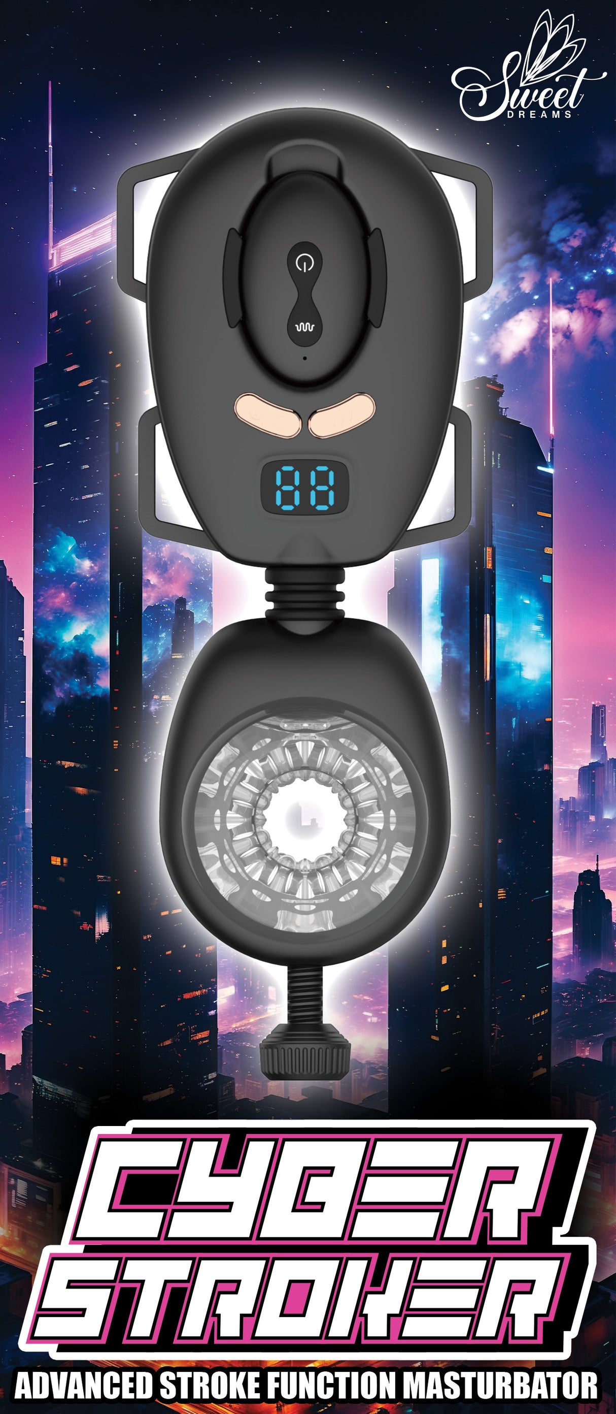 Cyber Stroker Advanced Tech Masturbator showcasing advanced stroke function and design.