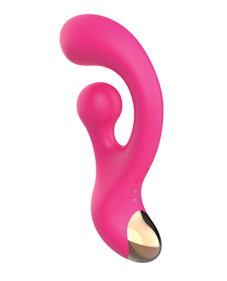 Bump Orgasm Turning Vibration G-Spot Massager Pink showcased with a sleek design and comfortable grip for targeted stimulation.