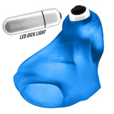 Oxballs Glowsling Cock Sling LED Blue Ice with LED dick light for enhanced visual play.