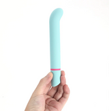 Maia Marni Vibelite Silicone G-Spot Vibrator held in hand, featuring a slender design and soft silicone material.