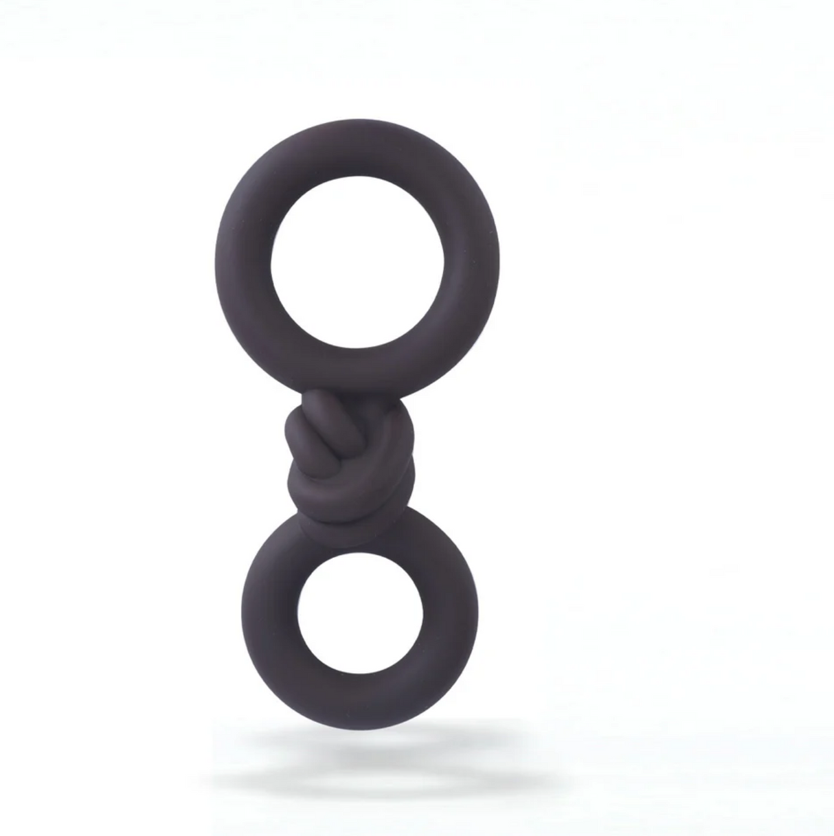 Maia Cooper Liquid Silicone Dual Super Stretch C-Ring Brown designed for enhanced endurance and targeted stimulation.