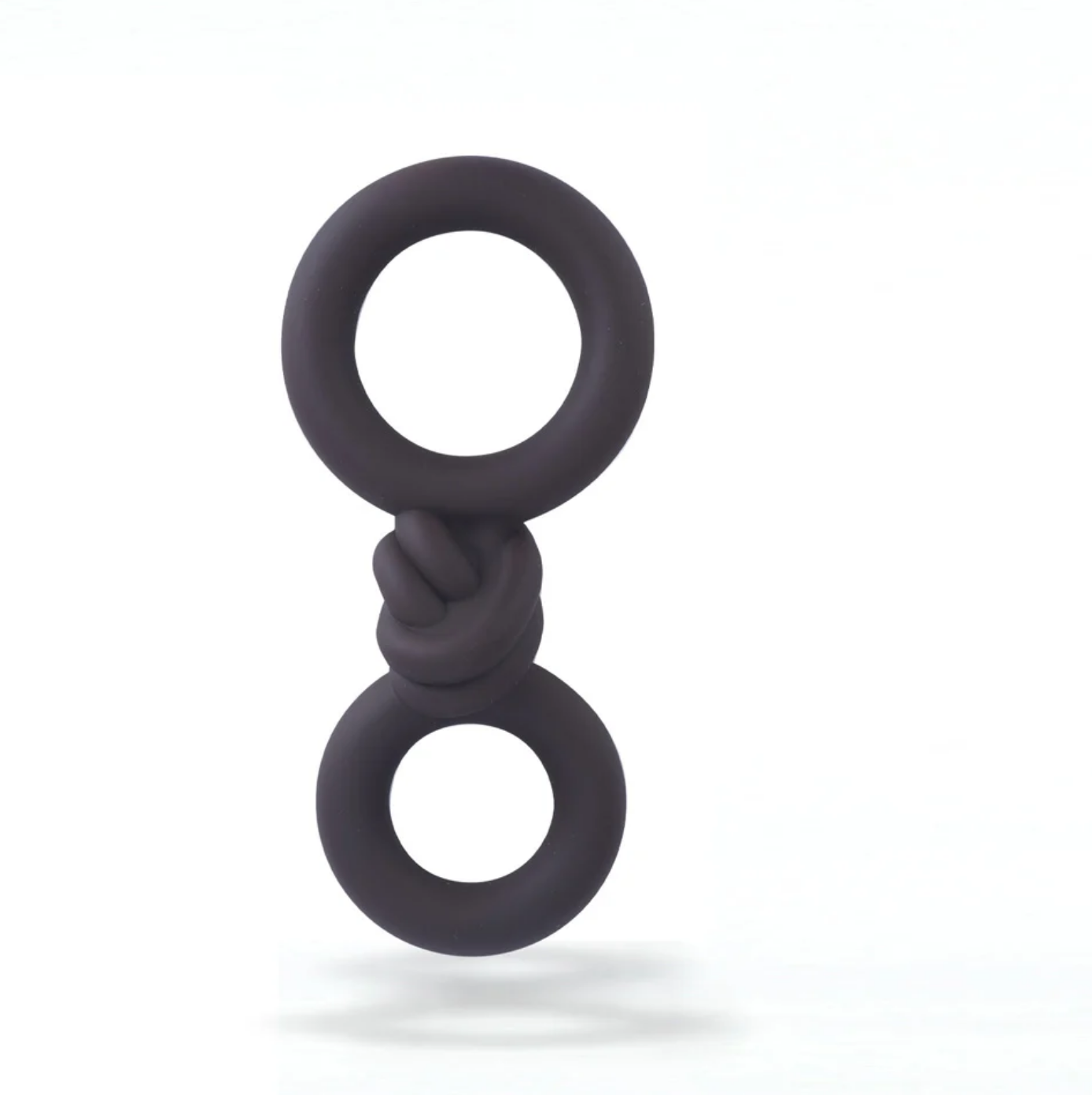 Maia Cooper Liquid Silicone Dual Super Stretch C-Ring Brown designed for enhanced endurance and targeted stimulation.