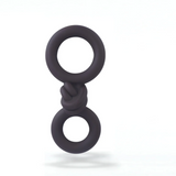 Maia Cooper Liquid Silicone Dual Super Stretch C-Ring Brown designed for enhanced endurance and targeted stimulation.
