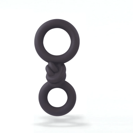 Maia Cooper Liquid Silicone Dual Super Stretch C-Ring Brown designed for enhanced endurance and targeted stimulation.