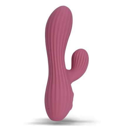 Maia Sedona Liquid Silicone Dual Stimulation Vibrator showcasing its ergonomic design and velvety texture.