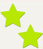Pastease Star Glow In The Dark Neon Yellow stars in vibrant neon yellow for festival outfits.