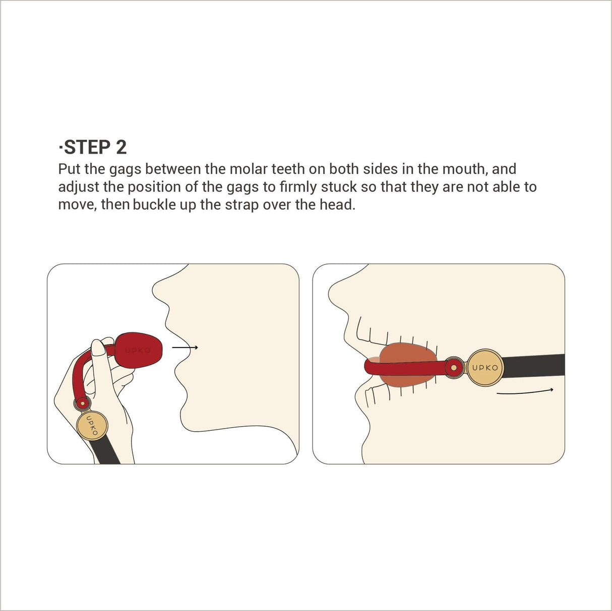 UPKO UPKO Luxury Silicone Invisible Mouth Gag with Italian Leather Straps at $74.99