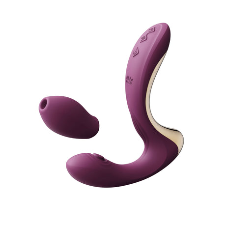 ZALO Talis G-Spot PulseWave Vibrator in velvet purple for dual stimulation and G-spot pleasure.