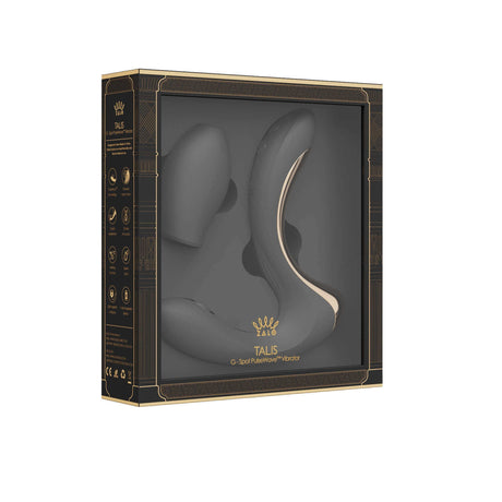 ZALO Talis G-Spot PulseWave Vibrator in box, Obsidian Black, luxury dual stimulation sex toy designed for pleasure and intimacy.