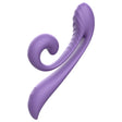 Tracy's Dog Junibell G-Spot Clitorial Vibrator Purple, a sleek dual-action pleasure toy in purple.