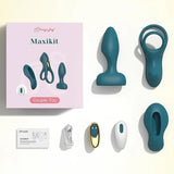 Tracy's Dog Maxikit 3 Piece Vibrator Set Dark Green including vibrating toys for couples and solo use.