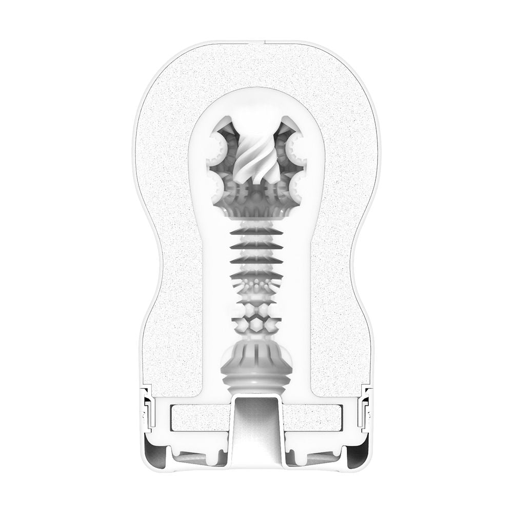 Tenga SD Original Vacuum Cup Strong Masturbator showing the intricate internal structure designed for pleasure.