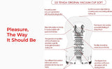 Tenga SD Original Vacuum Cup Gentle Masturbator interior and features diagram.