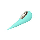 Lelo Dot Elliptical Clitoral Stimulator Aqua in aqua color featuring a smooth, elliptical tip for external pleasure.