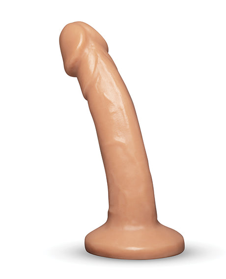 Together 8 Inch Realistic Dildo Suction Base Caramel showcasing its lifelike design and inviting caramel tone.