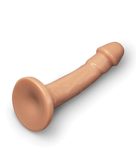 Together 8 Inch Realistic Dildo Suction Base Caramel displayed on a neutral background, showcasing its lifelike design.