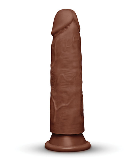 Together 7.75 inches Realistic Dildo Suction Base Dark in dark color with lifelike details and suction base.