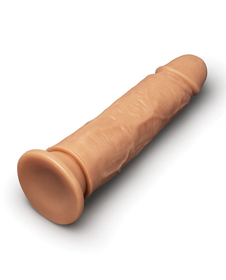 Together 7.75 Inch Realistic Dildo Suction Base Caramel on a white background showcasing its lifelike design.
