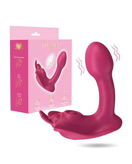 Honey Ryder Dual Action Thumping & Vibrating Rabbit Pink massager with multi vibration functions.