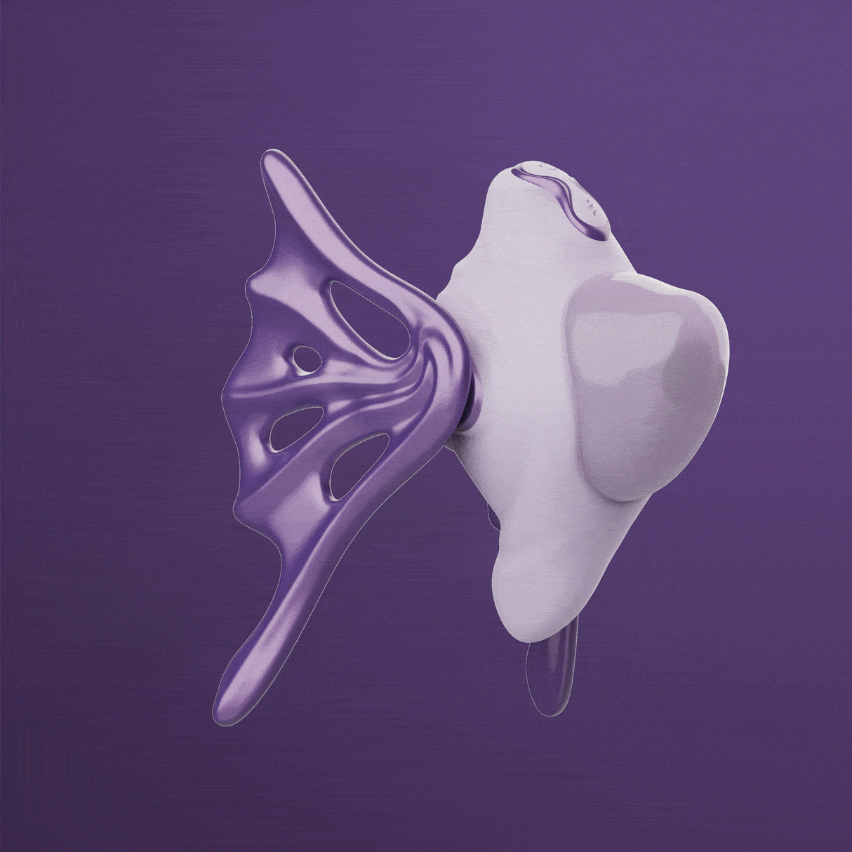 UEROS Suction & Insertable Vibrator Set Dual Function Purple featuring innovative design and dual-stimulation technology.