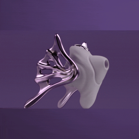 UEROS Suction & Insertable Vibrator Set Dual Function Purple showcasing its sleek design and dual-function capability.