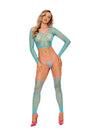 Elegant Moments Neon Cami Top G-String Thigh High Set featuring a vibrant design and eye-catching colors.