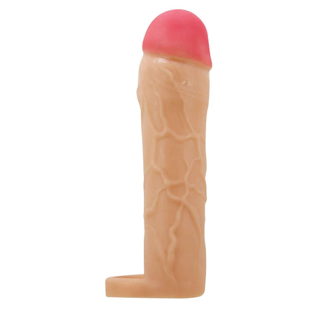Pretty Love Hani Extended Penis Sleeve Light designed for added length, girth, and texture for pleasurable penetration.
