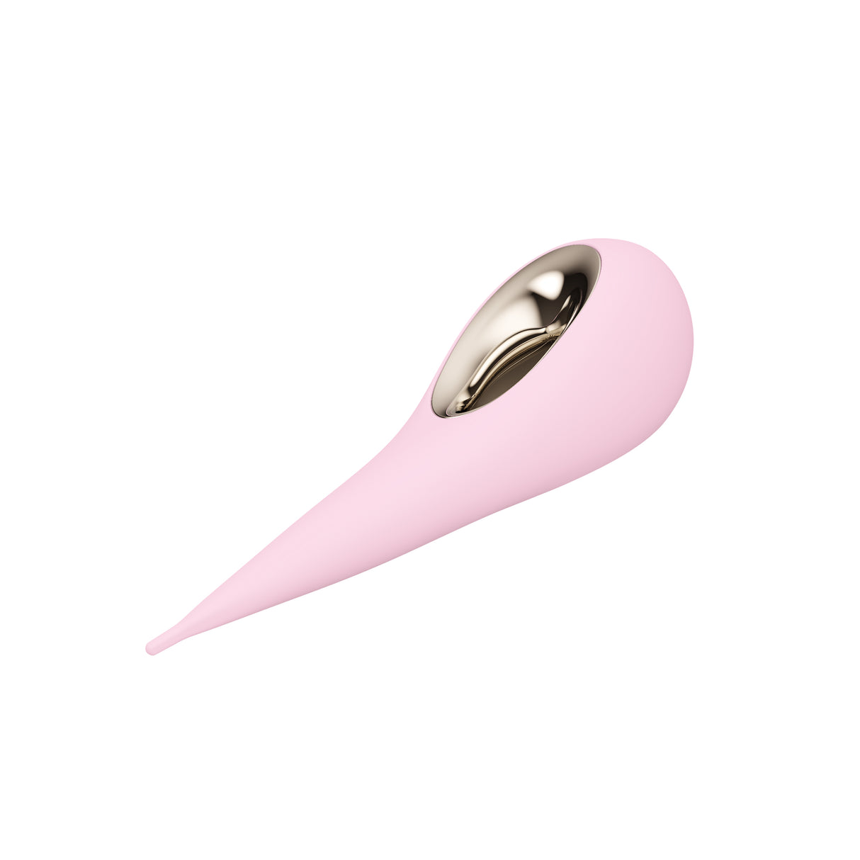 Lelo Dot Elliptical Clitoral Stimulator Pink shown from the side, designed for targeted intimate pleasure.