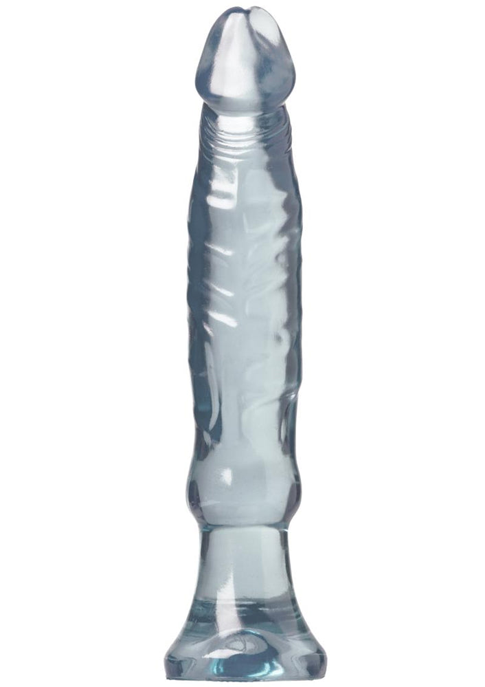 Crystal Jellies Anal Starter Plug 6 Inch Clear soft and flexible probe for comfortable first-time anal play