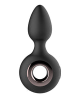 Gender Fluid Tremor Ring Plug Anal Vibe Black - ergonomic anal vibrator with a sleek design and comfortable ring base.