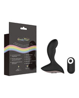 Product image of Gender Fluid Rumble Anal Vibe with Remote Black showcasing its packaging and design.