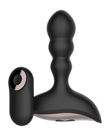 Gender Fluid Shake Anal Vibe with Remote Black in sleek black silicone with remote control
