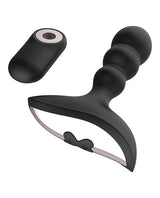 Gender Fluid Shake Anal Vibe with Remote Black featuring silicone design and detachable remote control.