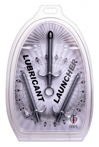 Trinity Vibes Lubricant Launcher 3 Pack Smoke displayed in packaging, ideal for precise lubricant application.