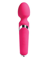 Vedo Wanda Rechargeable Wand Vibe Foxy Pink with flexible head for deep sensations and 10 vibration modes.