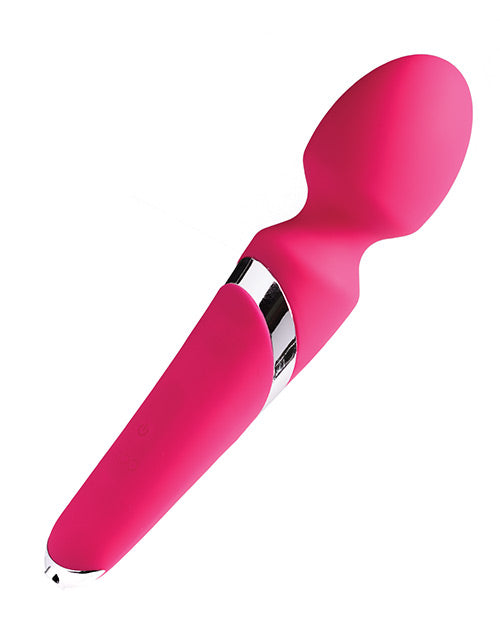 Vedo Wanda Rechargeable Wand Vibe Foxy Pink with flexible head and sleek design for ultimate comfort and pleasure.