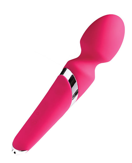 Vedo Wanda Rechargeable Wand Vibe Foxy Pink with flexible head and sleek design for ultimate comfort and pleasure.