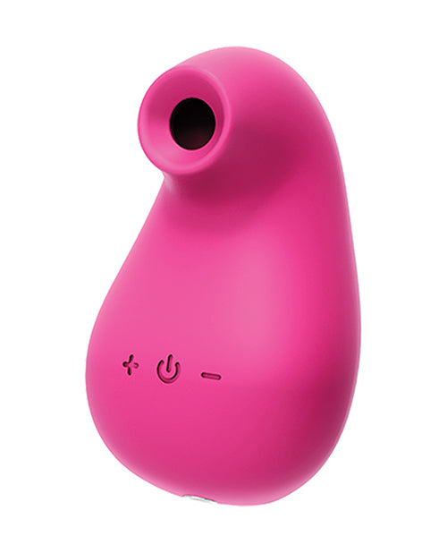 Vedo Suki Rechargeable Sonic Vibe Foxy Pink, sleek clitoral stimulator with powerful pulsating waves.