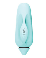 Vedo Vivi Rechargeable Finger Vibe Tease Me Turquoise in sleek turquoise design for precise clitoral stimulation.