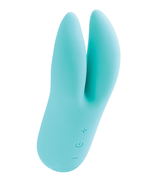 Vedo Kitti Rechargeable Vibe Turquoise with dual ears for targeted clitoral stimulation.