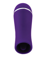 Vedo Liki Flicker Clitoral Vibrator Deep Purple showcasing its sleek design and textured silicone tip.