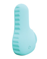 Vedo Nea Rechargeable Finger Vibe Turquoise with ergonomic design and textured silicone for enhanced stimulation.
