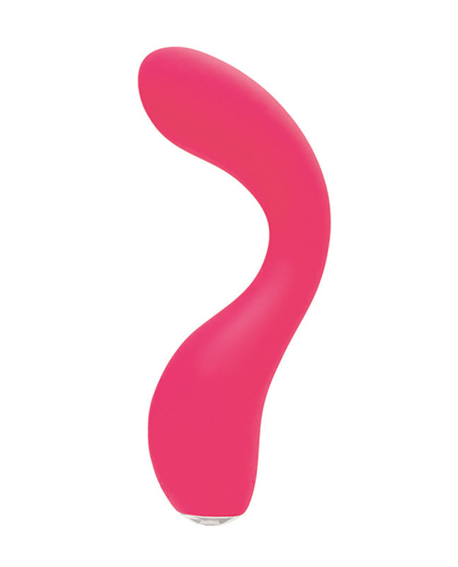 VeDO Desire Rechargeable Silicone G-Spot Vibrator Pink with a curved design for targeted internal pleasure.