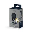 Vedo Driver Rechargeable Vibrating C-ring Black packaging showcasing 10 vibration modes for enhanced pleasure.