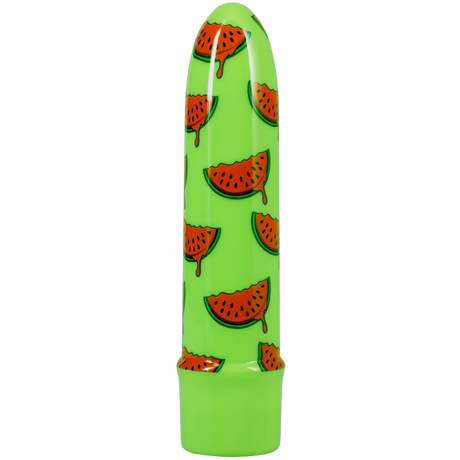 Goodhead Buzz Buddies 5 Inch Multi-Speed Vibe Watermelon with green body and watermelon slice design.