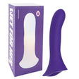 Wet For Her Fusion 2.0 Massager Medium Purple next to its packaging, displaying its elegant design.