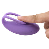 Wet For Her Rockher Vibrator 2.0 Lila, a purple ergonomic vibrator, designed for dual female stimulation.