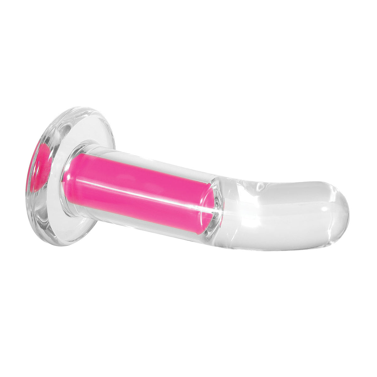 Gender X Pink Paradise Remote Control Vibrator Clear with a distinct hot pink bullet design.