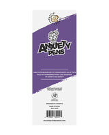 Wood Rocket Anxiety Pens 3 Pack packaging featuring humorous anxiety-themed design and text.