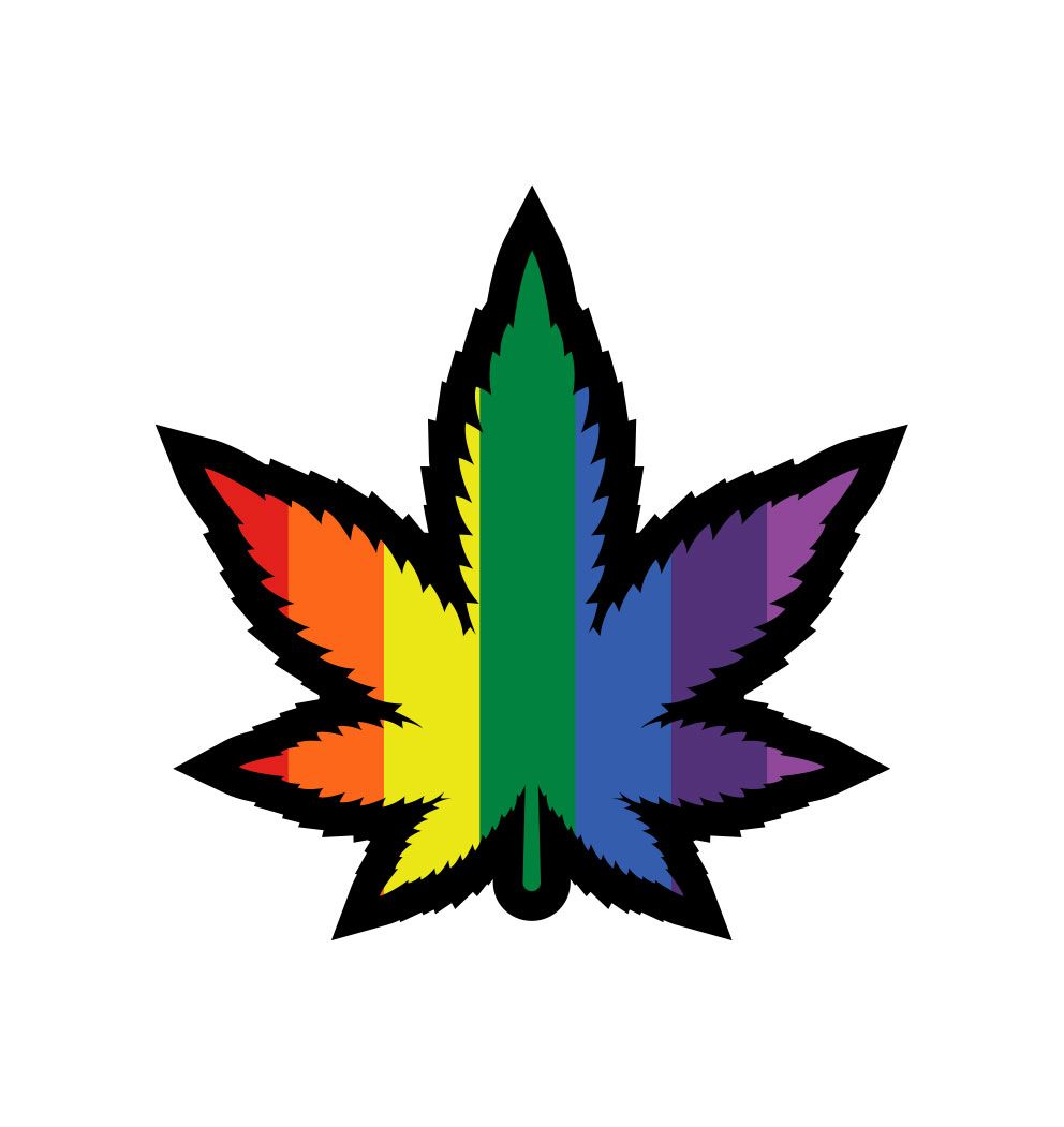 Wood Rocket Rainbow Marijuana Leaf Enamel Pin colorful rainbow pot leaf design
